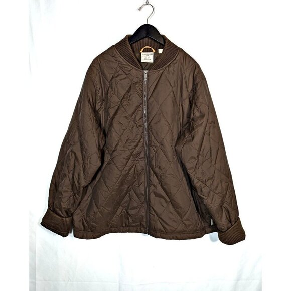 Timberland Mens XXL 2XL Stratham Issue Barn Chore Jacket Quilted Coat Brown Zip - Picture 1 of 5